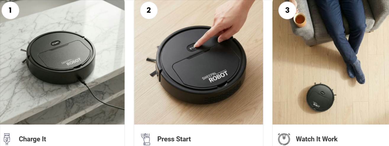 DustaPro Robot Vacuum Cleaner how to use